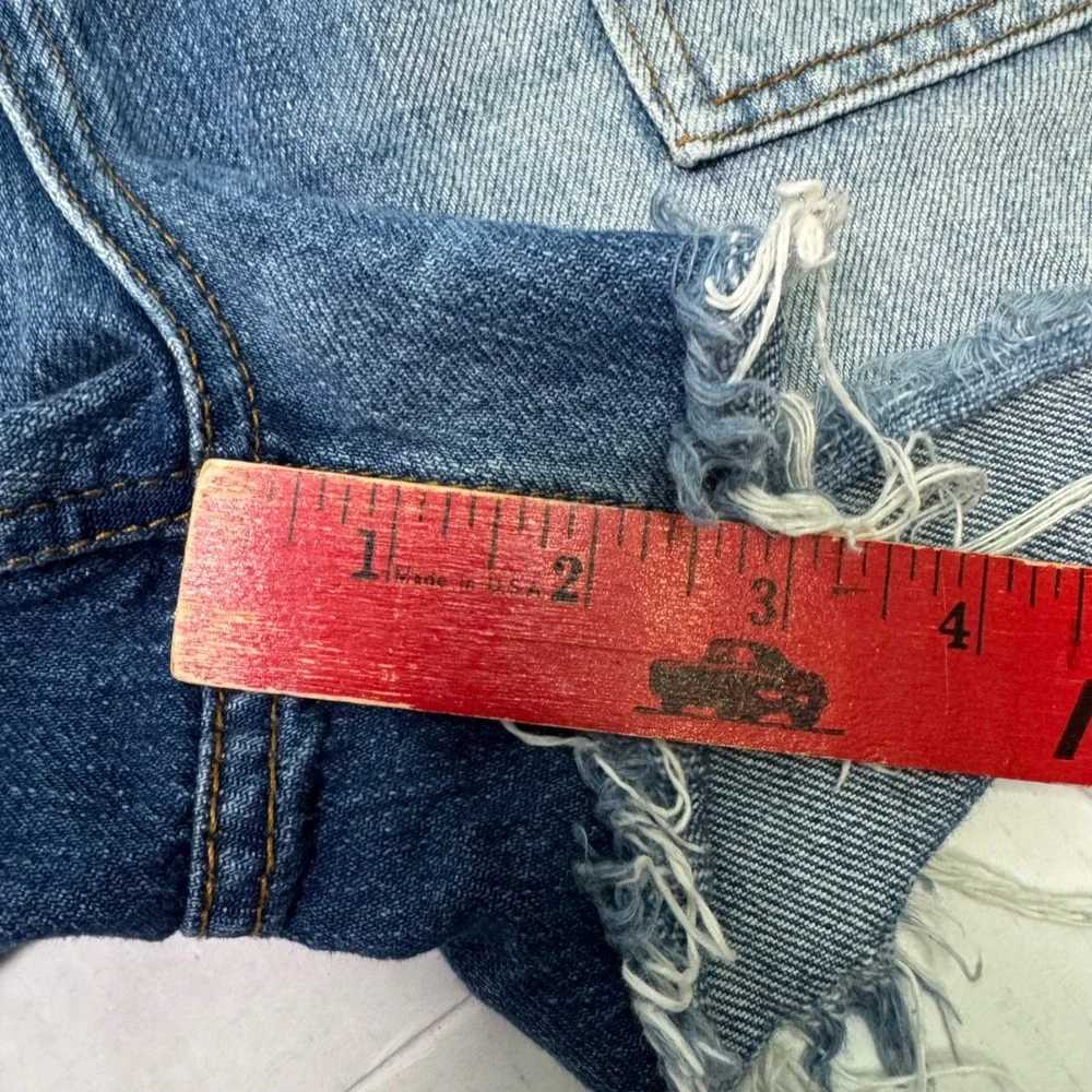 Free People We The Free Jesse Carpenter High Rise Denim Shorts Women's Size 29 - Picture 6 of 7